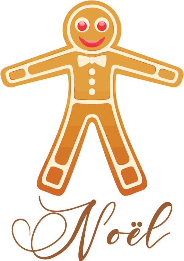 Transparent Christmas Cartoon Transparency Gingerbread man for Noel for Christmas