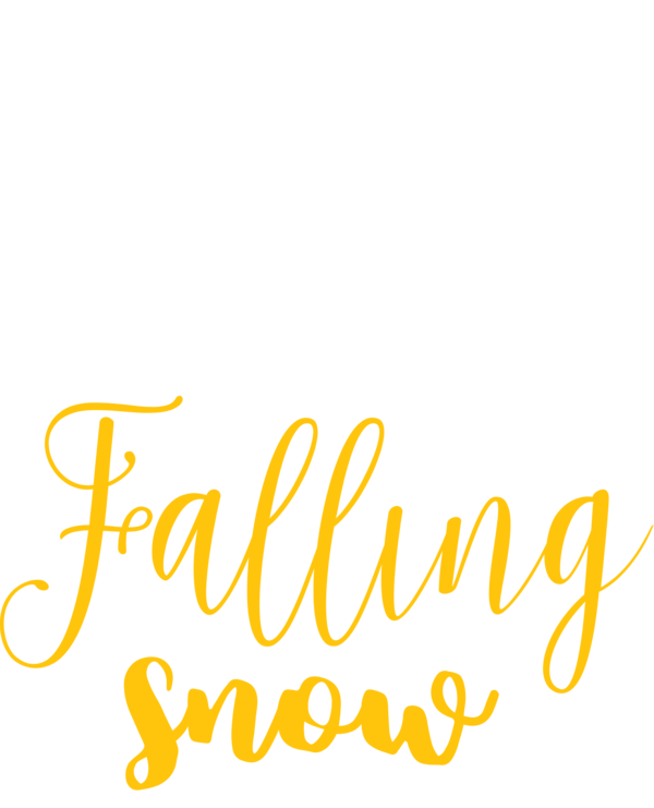 Transparent Christmas Logo Calligraphy Yellow for Snowflake for Christmas