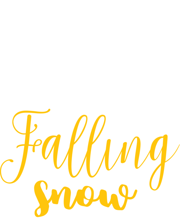 Transparent Christmas Logo Calligraphy Yellow for Snowflake for Christmas