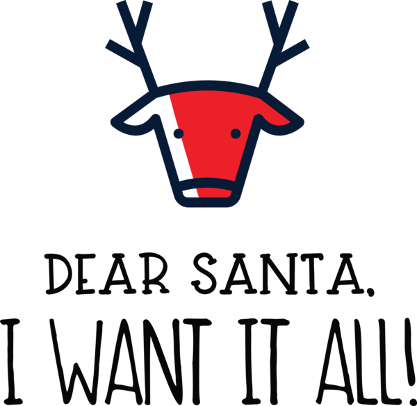 Transparent Christmas Reindeer Logo Cartoon for Santa for Christmas