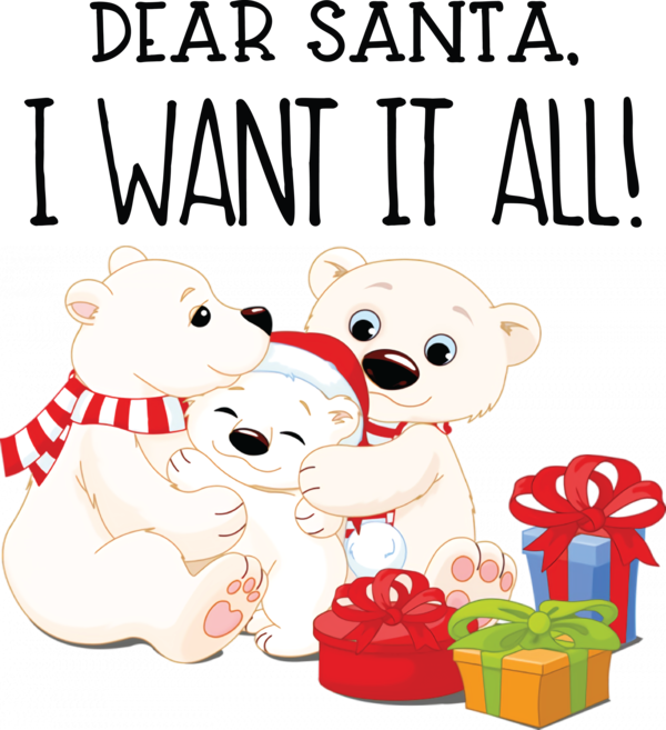 Transparent Christmas Polar bear Bears American black bear for Santa for Christmas