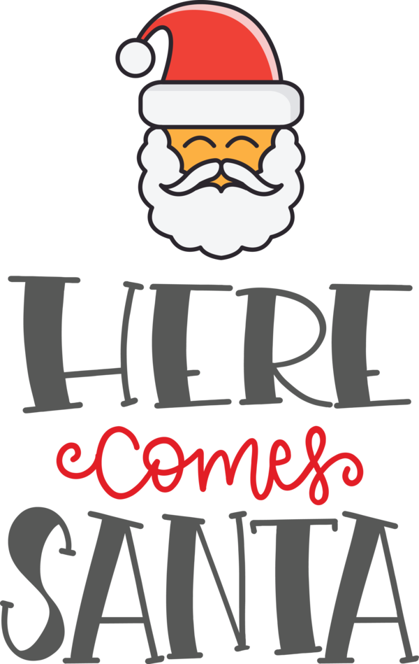 Transparent Christmas Cartoon Design Facial hair for Santa for Christmas