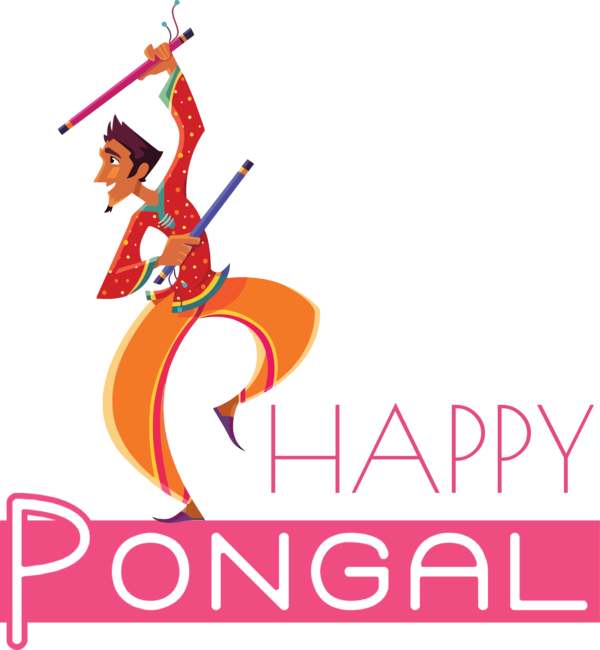Transparent Pongal Garba Dandiya Raas Folk dance for Thai Pongal for Pongal