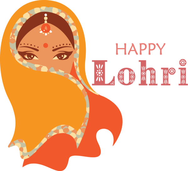 Transparent Lohri Drawing Painting Indian art for Happy Lohri for Lohri