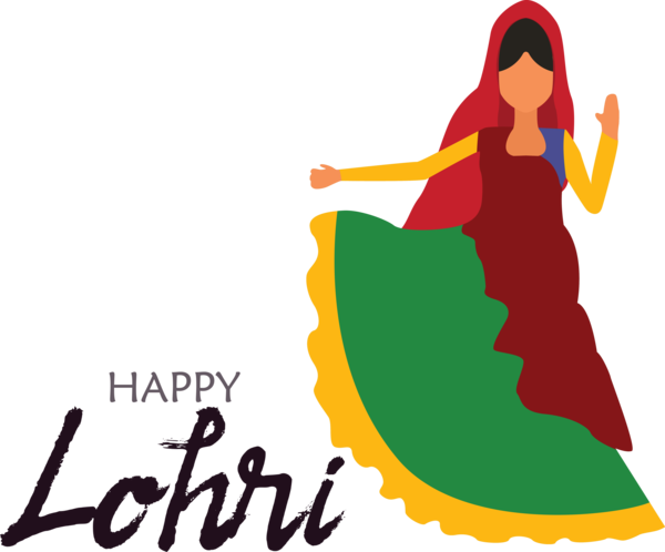 Transparent Lohri Logo Meter Beak for Happy Lohri for Lohri