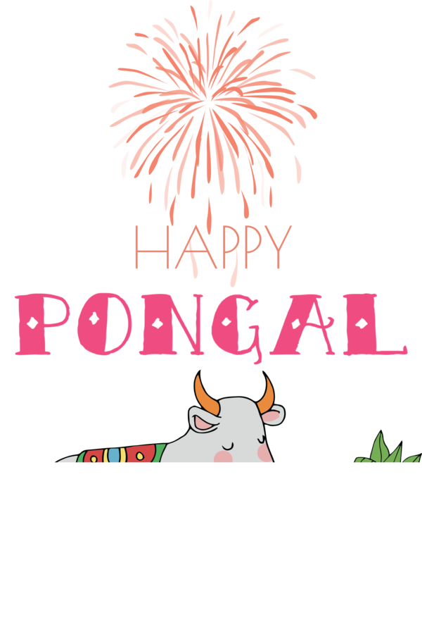 Transparent Pongal Logo Design Cartoon for Thai Pongal for Pongal
