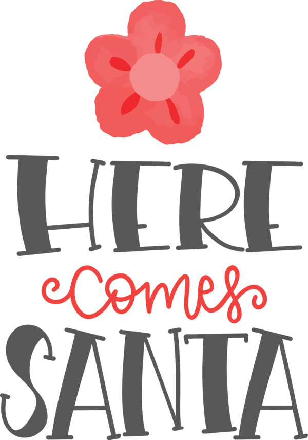 Transparent Christmas Logo Design Floral design for Santa for Christmas