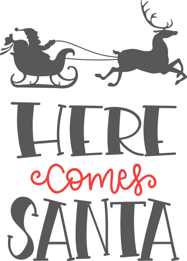 Transparent Christmas Reindeer Deer Logo for Santa for Christmas