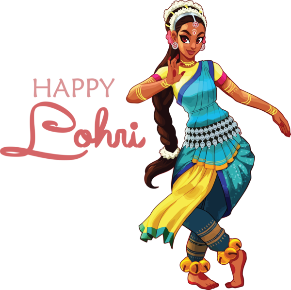 Transparent Lohri Indian classical dance Dance in India Indian art for Happy Lohri for Lohri
