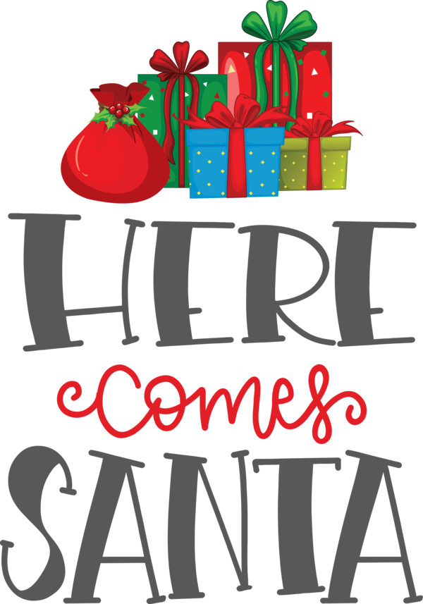Transparent Christmas Logo Design Text for Santa for Christmas