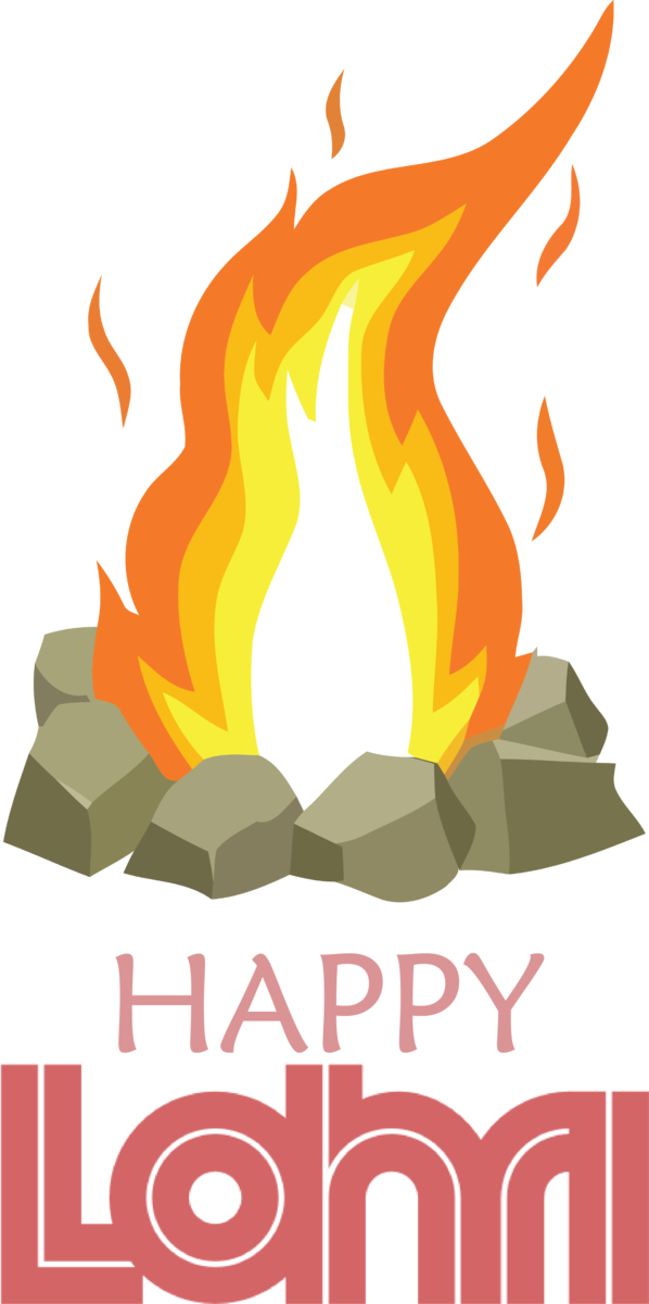 Transparent Lohri Campfire Wildfire Cartoon for Happy Lohri for Lohri