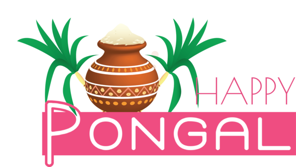Transparent Pongal Logo Line Meter for Thai Pongal for Pongal