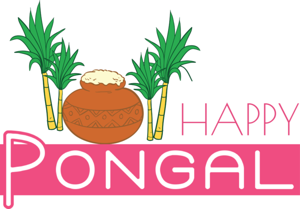 Transparent Pongal Drawing Design Logo for Thai Pongal for Pongal