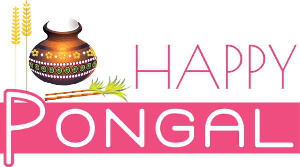Transparent Pongal Logo Font Cover art for Thai Pongal for Pongal
