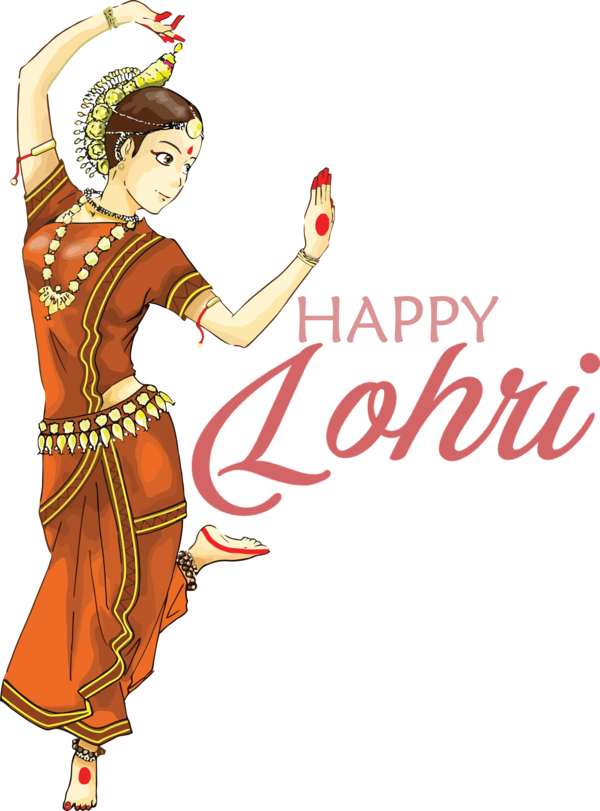Transparent Lohri Kuchipudi Odissi Performing Arts for Happy Lohri for Lohri