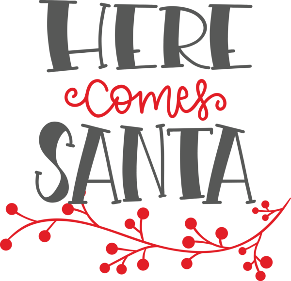 Transparent Christmas Design Logo Line for Santa for Christmas