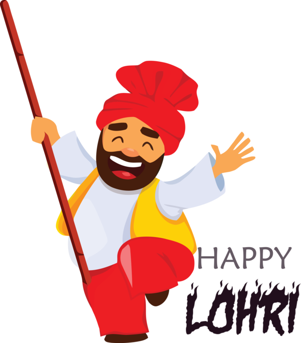 Transparent Lohri Royalty-free Cartoon Punjabi culture for Happy Lohri for Lohri