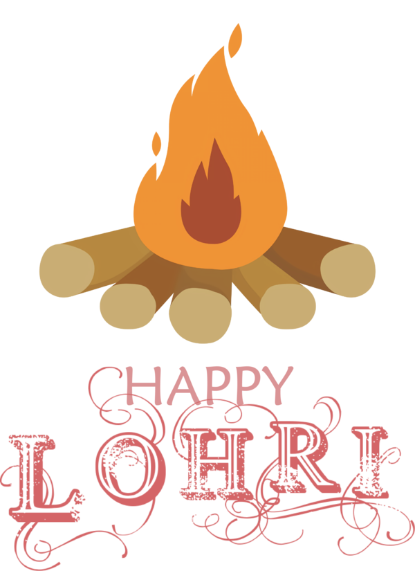 Transparent Lohri Logo Cartoon Meter for Happy Lohri for Lohri