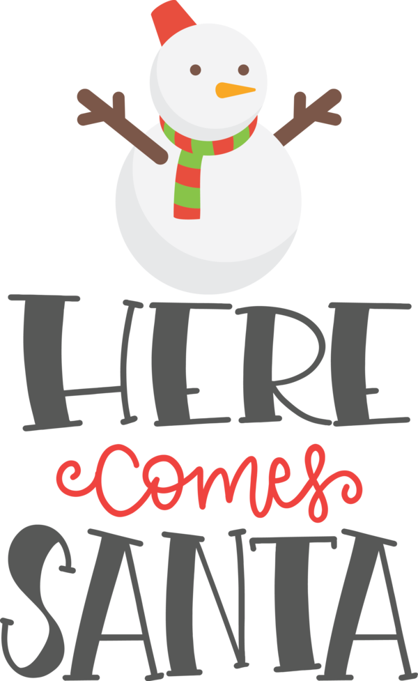 Transparent Christmas Logo Cartoon Design for Santa for Christmas