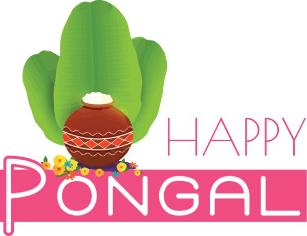 Transparent Pongal Logo Meter Produce for Thai Pongal for Pongal