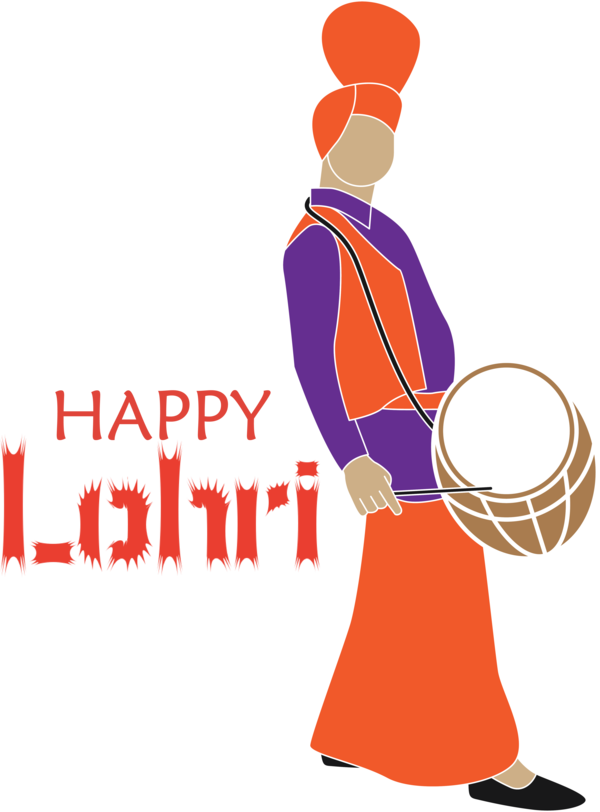 Transparent Lohri Clothing Drawing Cartoon for Happy Lohri for Lohri