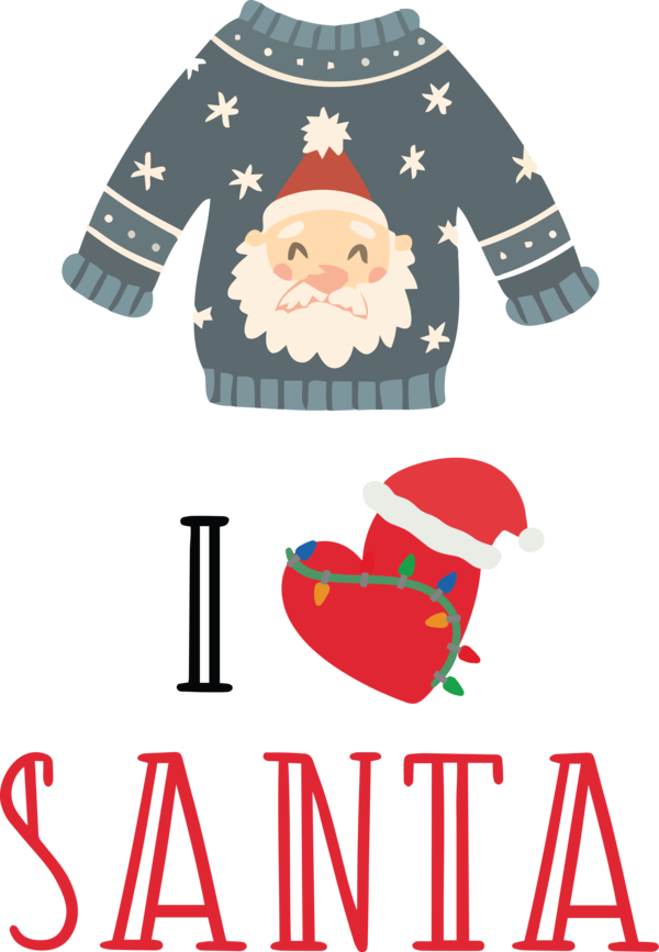 Transparent Christmas Christmas Day Santa Claus Christmas jumper for Santa for Christmas
