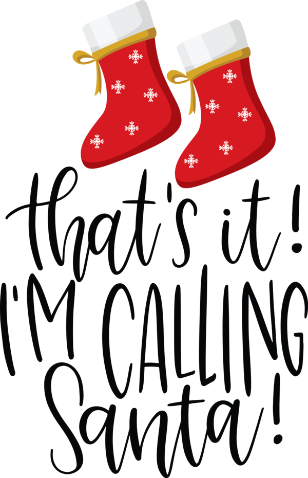 Transparent Christmas Logo Design Shoe for Santa for Christmas