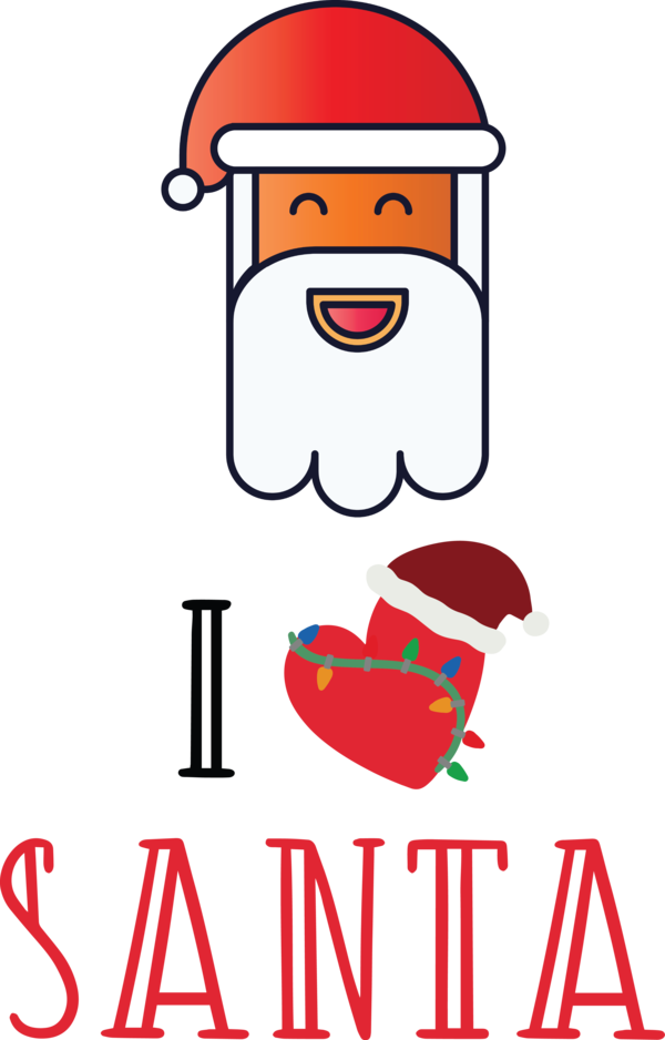 Transparent Christmas Painting Logo Icon for Santa for Christmas