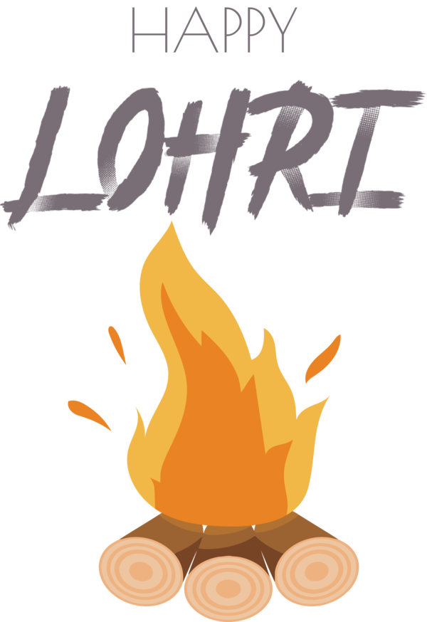 Transparent Lohri Logo Cartoon Meter for Happy Lohri for Lohri