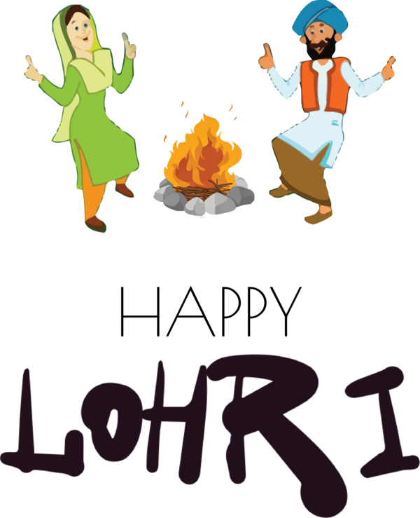 Transparent Lohri Lohri Cartoon Holiday for Happy Lohri for Lohri