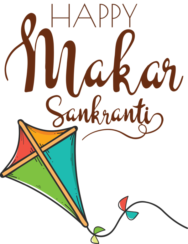Transparent Happy Makar Sankranti Logo Line Meter for Makar Sankranti for Happy Makar Sankranti
