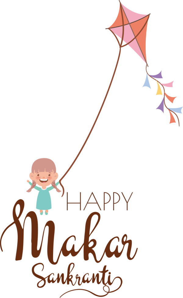 Transparent Happy Makar Sankranti Cartoon Leaf Meter for Makar Sankranti for Happy Makar Sankranti