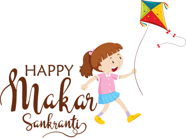 Transparent Happy Makar Sankranti Cartoon Character Meter for Makar Sankranti for Happy Makar Sankranti
