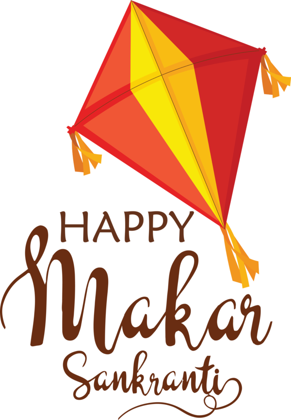 Transparent Happy Makar Sankranti Paper Logo Line for Makar Sankranti for Happy Makar Sankranti