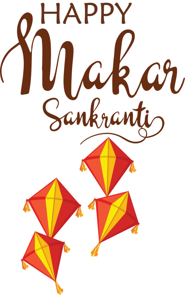 Transparent Happy Makar Sankranti Line Meter Triangle for Makar Sankranti for Happy Makar Sankranti
