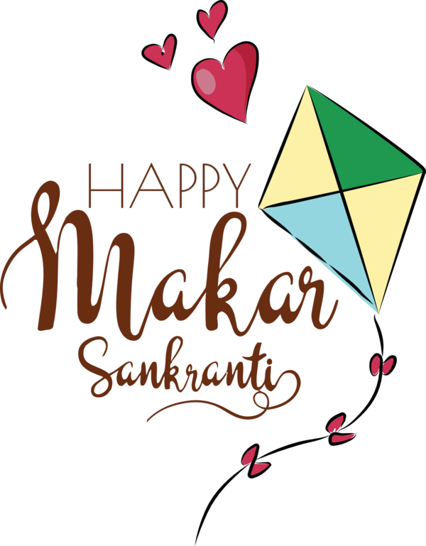 Transparent Happy Makar Sankranti Line Meter Design for Makar Sankranti for Happy Makar Sankranti