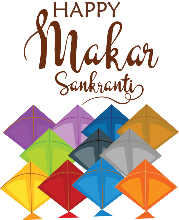 Transparent Happy Makar Sankranti Paper Design Line for Makar Sankranti for Happy Makar Sankranti