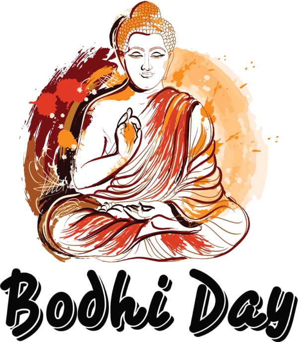 Transparent Bodhi Day Gautama Buddha Buddhahood Buddharupa for Bodhi for Bodhi Day