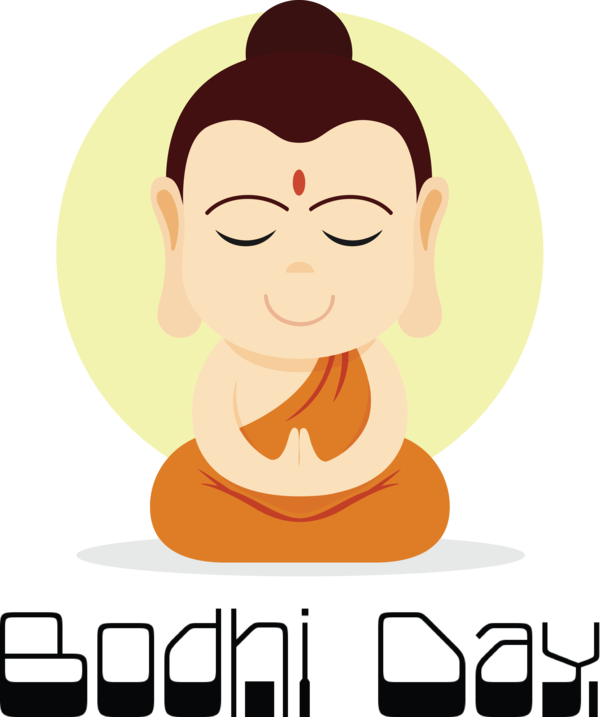 Transparent Bodhi Day Face Meter Cartoon for Bodhi for Bodhi Day