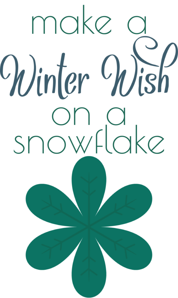 Transparent Christmas Leaf Petal Text for Snowflake for Christmas