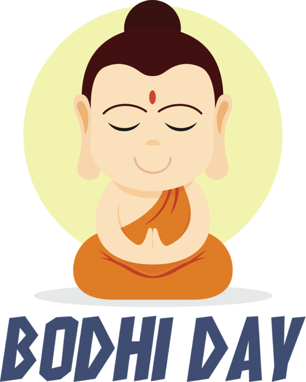 Transparent Bodhi Day Smile Face Cartoon for Bodhi for Bodhi Day