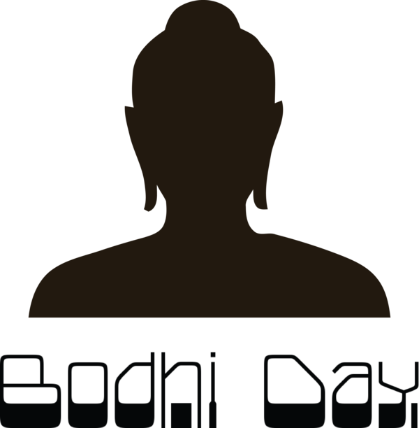Transparent Bodhi Day Logo Silhouette Meter for Bodhi for Bodhi Day