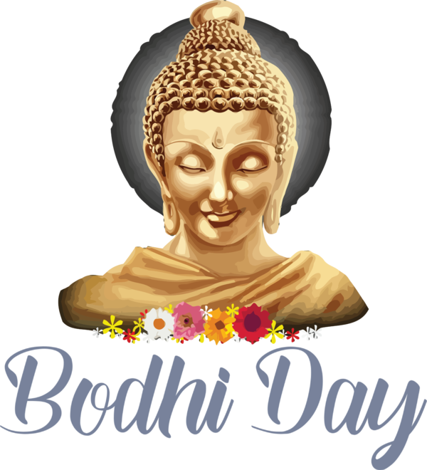 Transparent Bodhi Day Gautama Buddha Meter Character for Bodhi for Bodhi Day