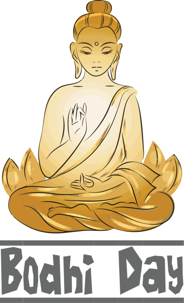Transparent Bodhi Day Transparency Statue Icon for Bodhi for Bodhi Day