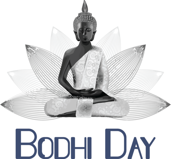 Transparent Bodhi Day Buddharupa Meditation Mandala for Bodhi for Bodhi Day