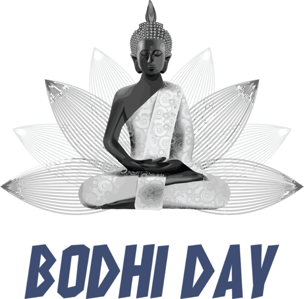 Transparent Bodhi Day Gautama Buddha Meditation Buddharupa for Bodhi for Bodhi Day