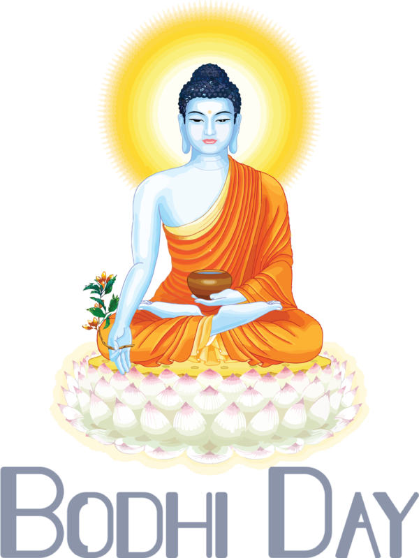 Transparent Bodhi Day Buddha footprint Transparency Dhyāna in Buddhism for Bodhi for Bodhi Day