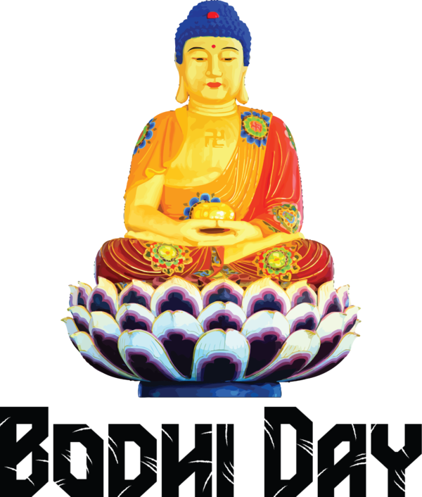 Transparent Bodhi Day Gautama Buddha Buddhahood Design for Bodhi for Bodhi Day