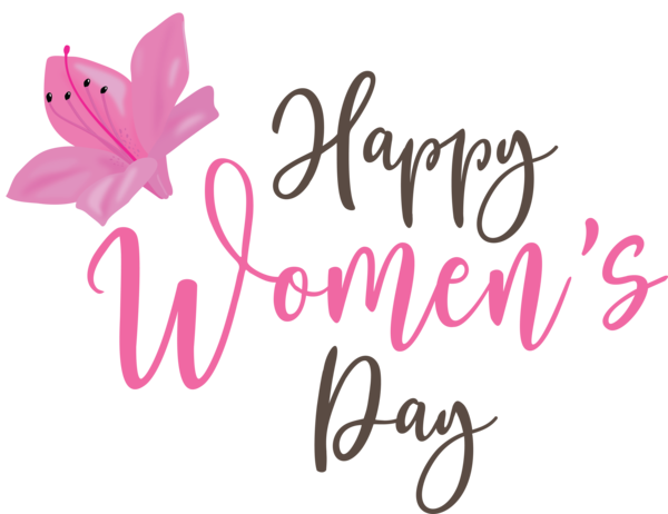 Transparent International Women's Day Design Painting Cut flowers for Women's Day for International Womens Day