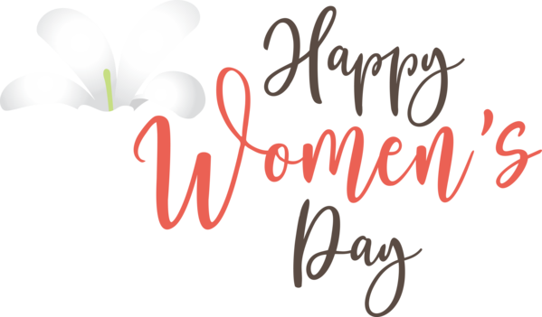Transparent International Women's Day Logo Font Petal for Women's Day for International Womens Day